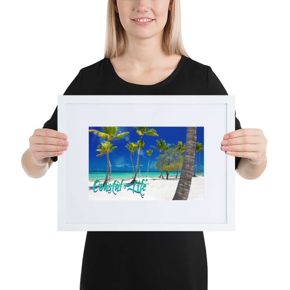 Coastal Life® Palms Matte Paper Framed Poster With Mat Board