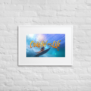 Coastal Life Surf Matte Paper Framed Poster With Mat Board