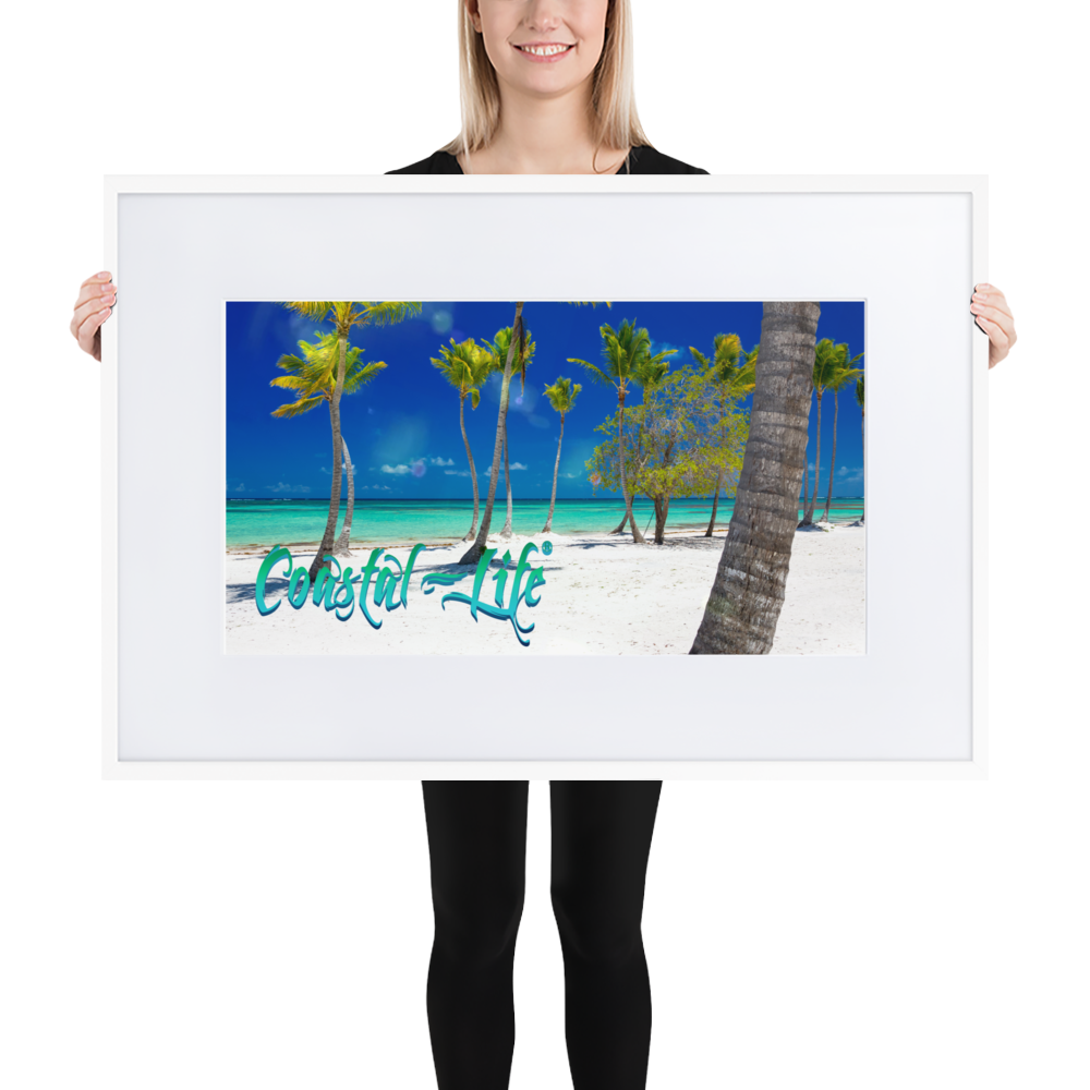Coastal Life® Palms Matte Paper Framed Poster With Mat Board