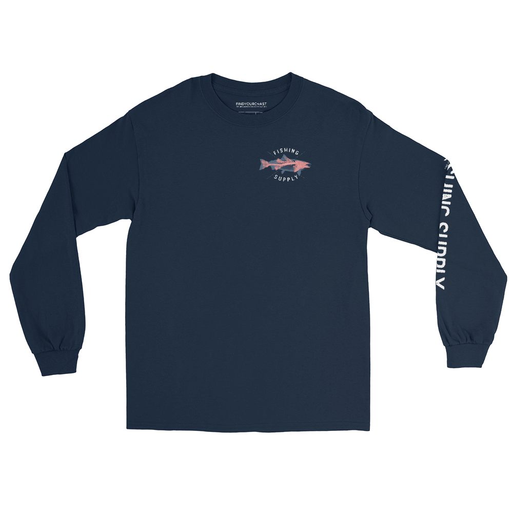 Men’s Fishing Supply Long Sleeve Cotton Shirts FIND YOUR COAST  CO