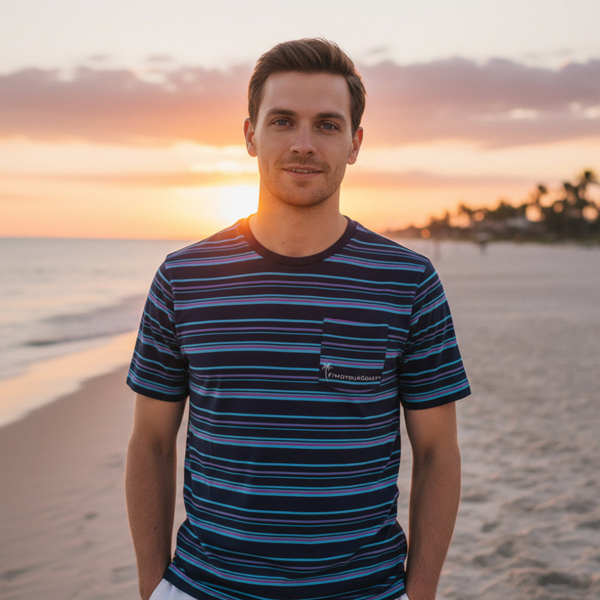 Inlet Stripe Everyday Pocket Tee