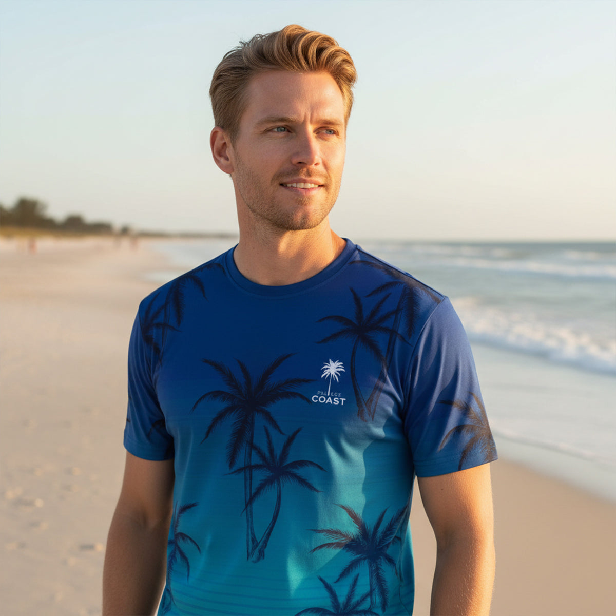Find Your Coast® Palms Short Sleeve Sport Shirt