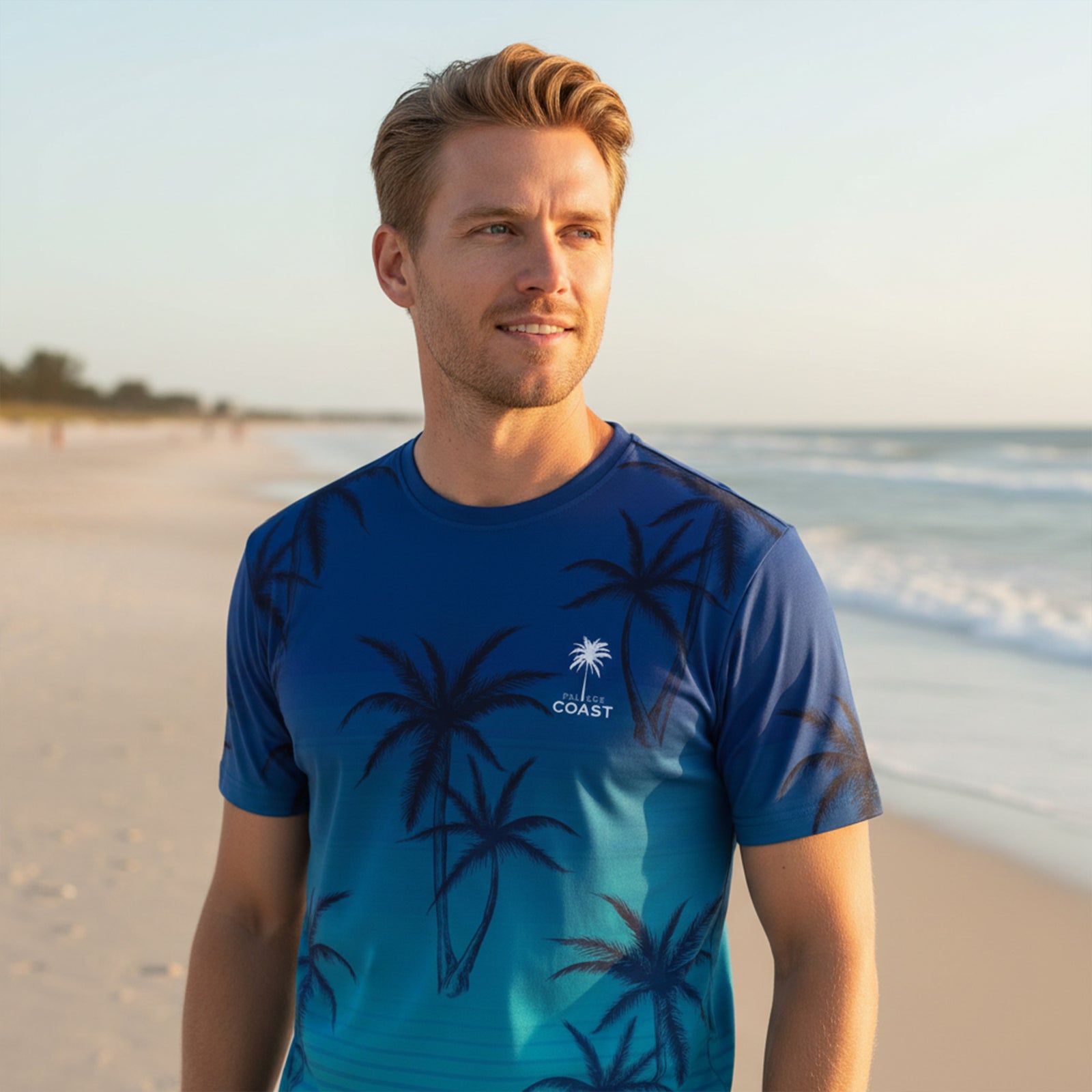 Find Your Coast® Palms Short Sleeve Sport Shirt
