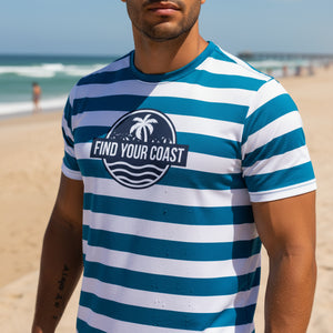 Find Your Coast® Striped Summer Coastal Tee