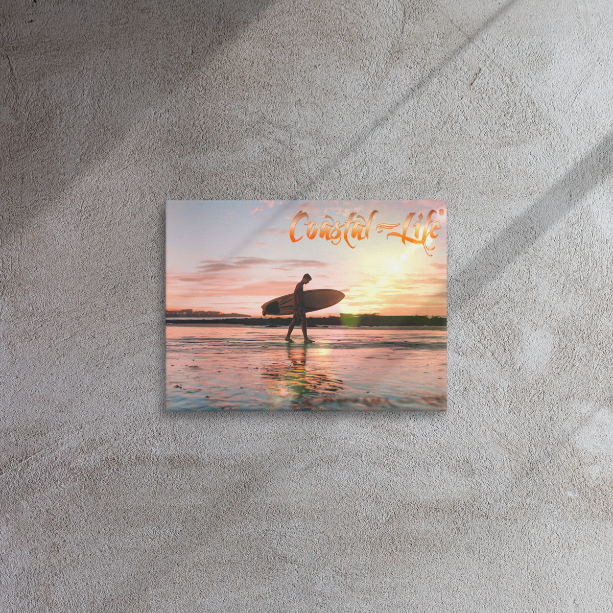 Coastal Life® Sunset Surf on Thin Canvas