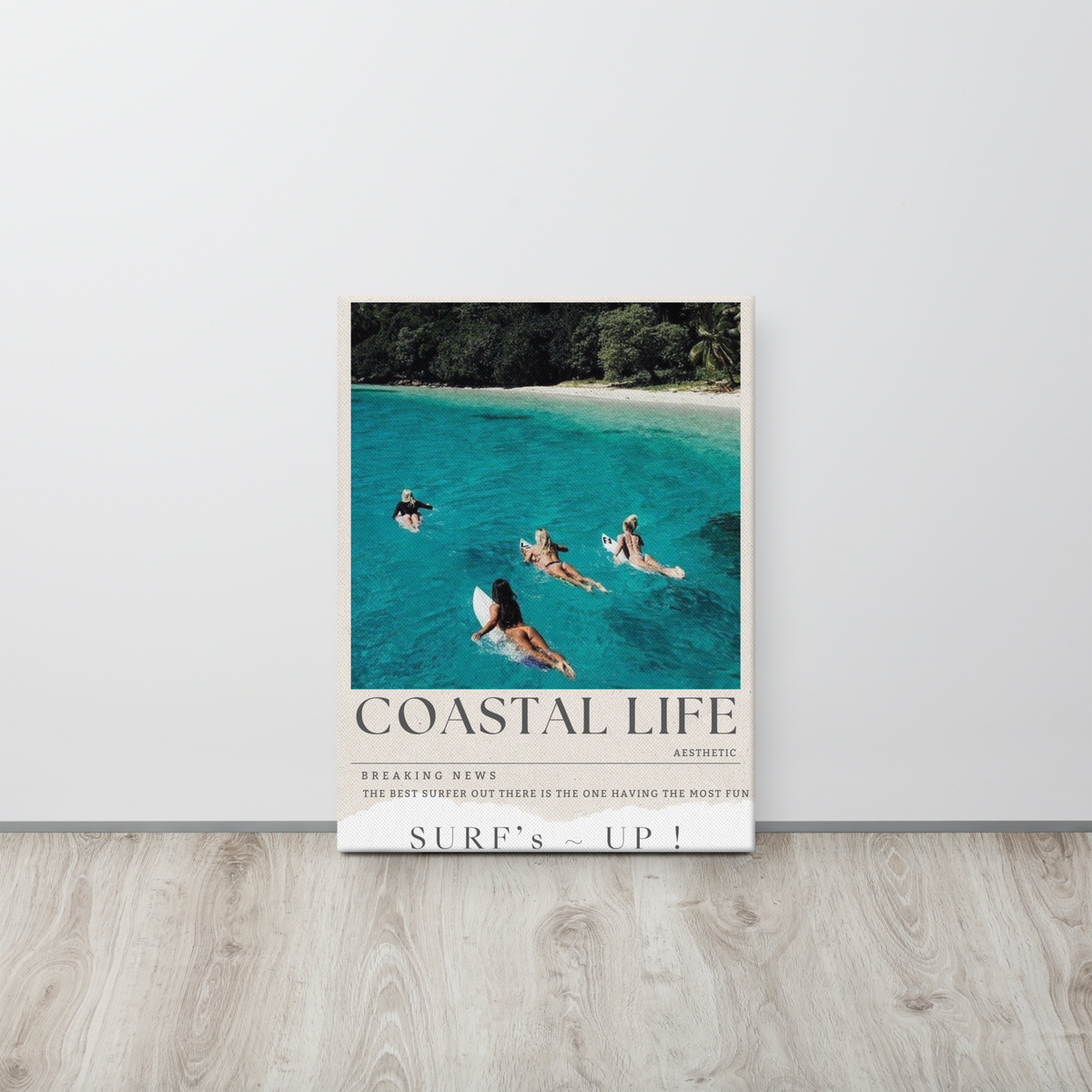 Breaking News Coastal Life Thin Canvas, Digital Download Available