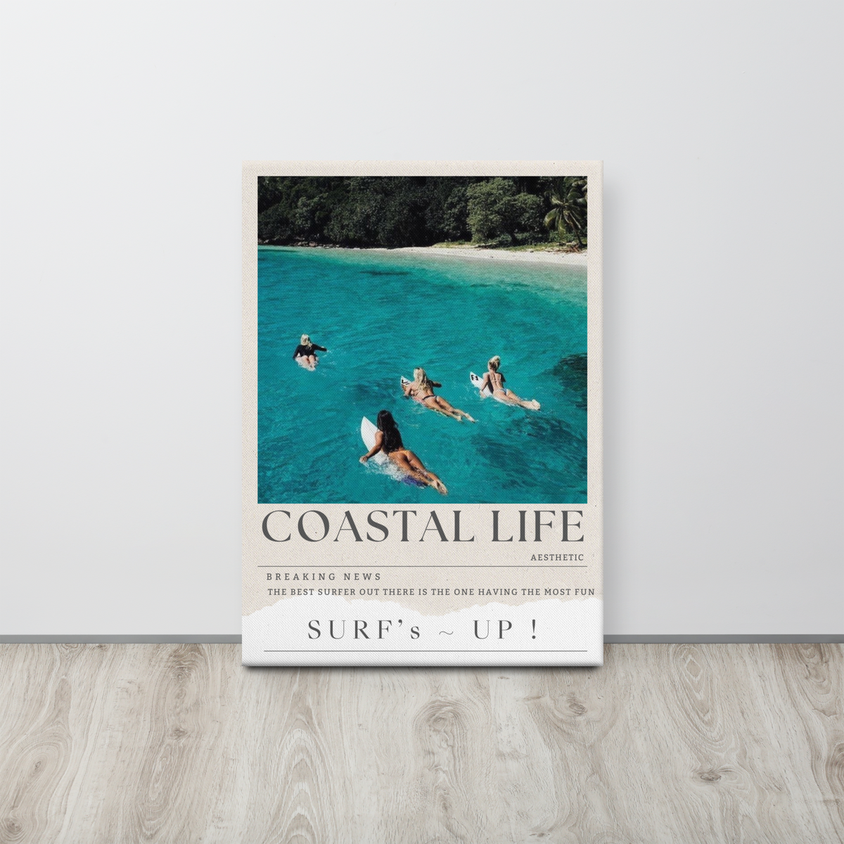 Breaking News Coastal Life Thin Canvas, Digital Download Available