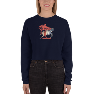 Women's FYC American Turtle Cropped Cotton Fleece Sweatshirt