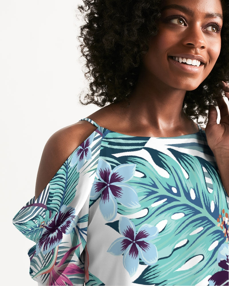 Find Your Coast Island Life Open Shoulder Dress XS