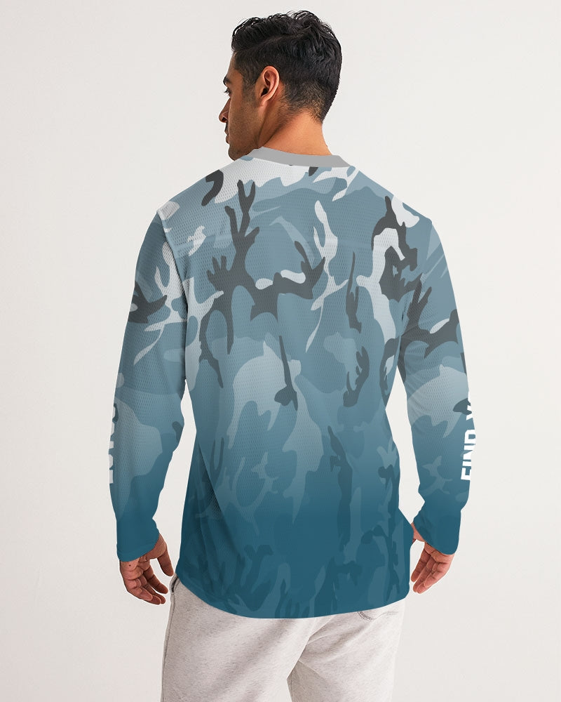 Men's Camo Live Free Long Sleeve Fishing Jersey - FIND YOUR COAST CO