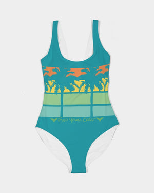 Women's Palm Delicious Padded UPF 50 One-Piece Swimsuit FIND YOUR COAST  CO