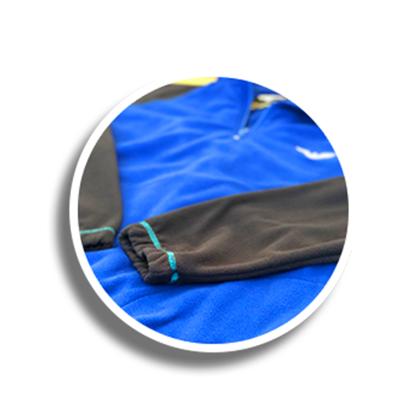 Men's FYC First Light Polar Fleece Navy Long Sleeve 1/4 Zip Raglan FIND YOUR COAST  CO