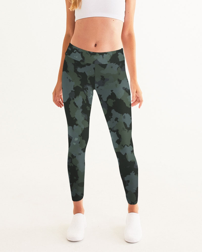 Women's Active Comfort Black Camo Sport Yoga Pant FIND YOUR COAST  CO