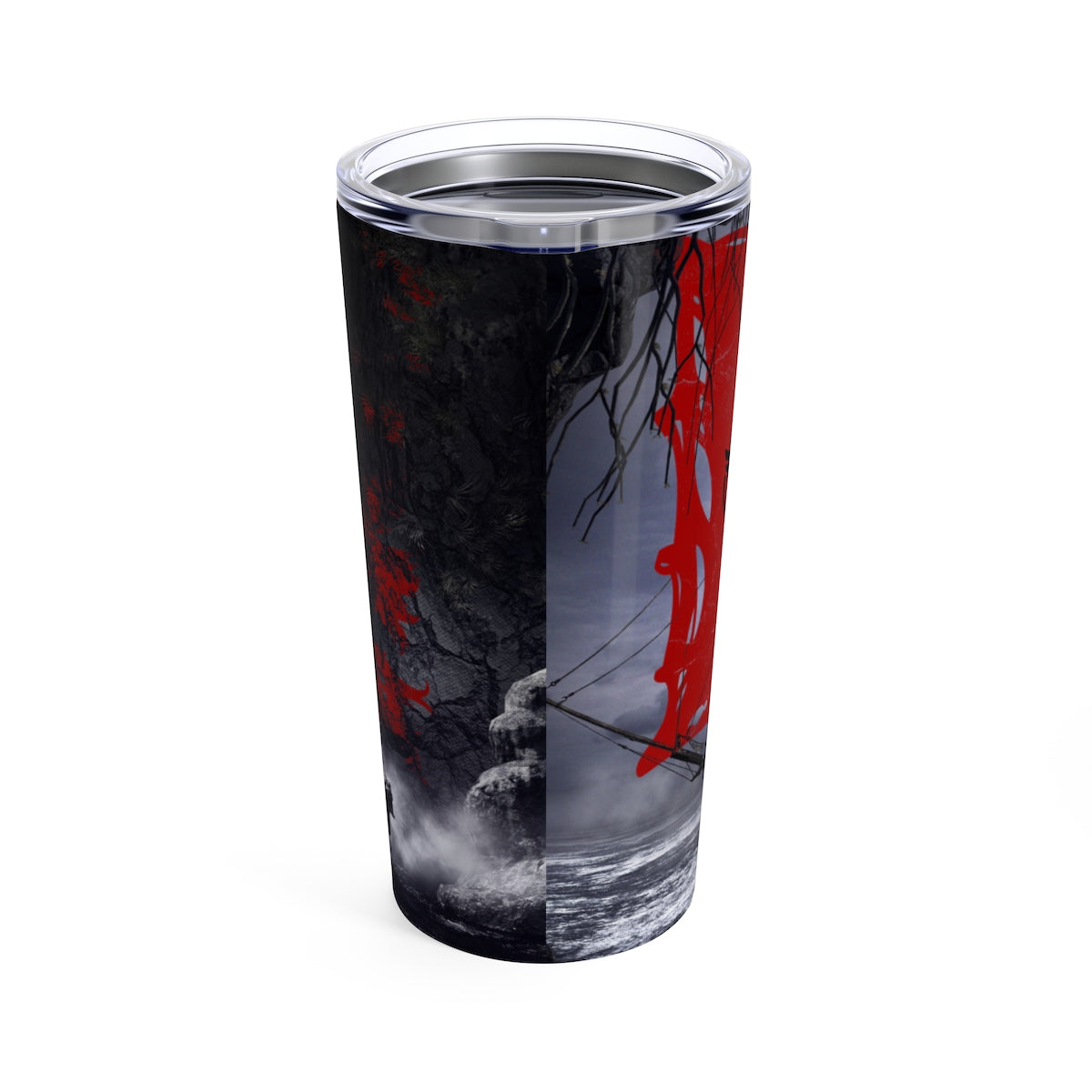 FYC Life Stainless Steel Jolly Roger 20 oz Tumbler FIND YOUR COAST  CO