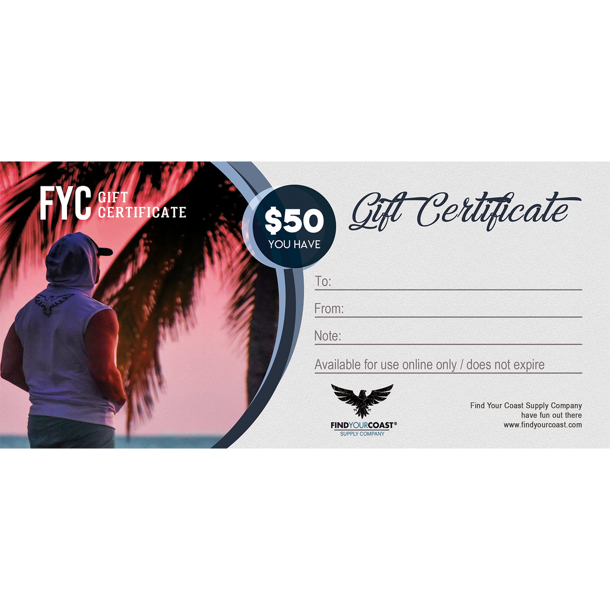 A+ Gift Certificate Purchase FIND YOUR COAST  CO