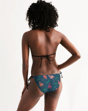 Find Your Coast Women's Flamingo City Padded Triangle String Bikini UPF 50 FIND YOUR COAST  CO