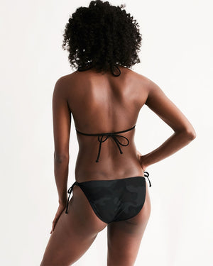 Find Your Coast Black Camo UPF 50 Triangle String Bikini FIND YOUR COAST  CO