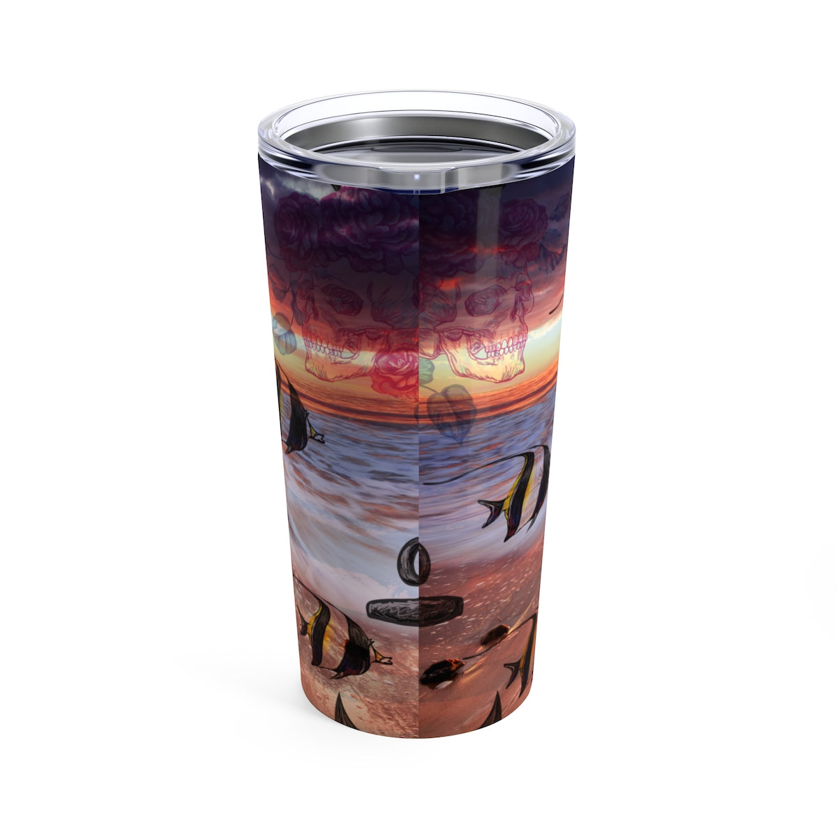 Find Your Coast Stainless Steel Anchor/Skull Art 20 oz Tumbler FIND YOUR COAST  CO