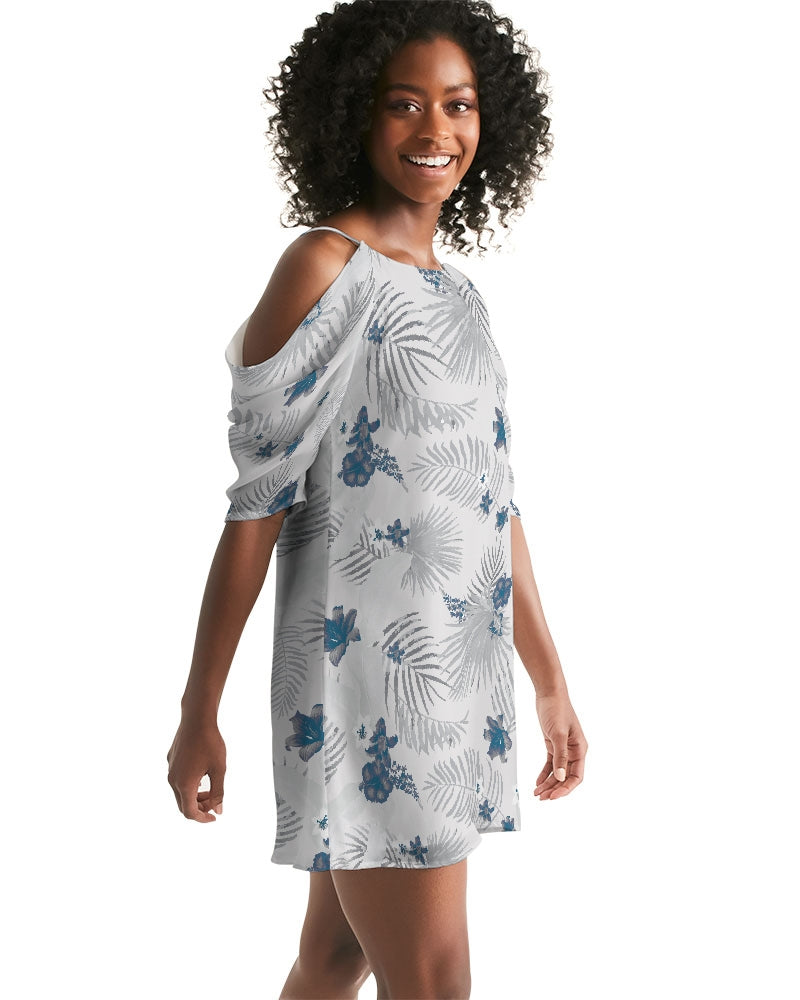 Women's Palm Soul Open Shoulder A-Line Dress FIND YOUR COAST  CO