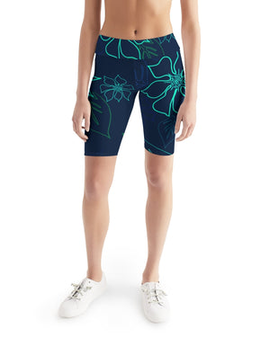 Women's Active Comfort Aloha Mid-Rise Bike Shorts FIND YOUR COAST  CO