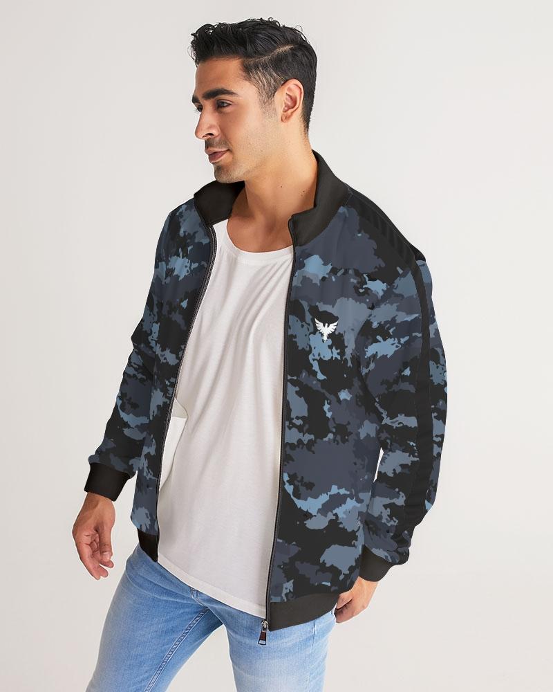 Men's Coast Camo Track Jacket w/Striped-Sleeve