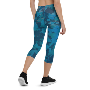 Women's Our Outdoors Ocean Camo All Day Comfort Capri Leggings FIND YOUR COAST  CO