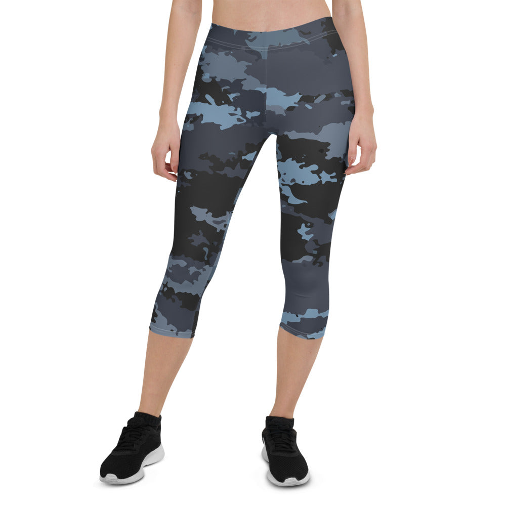 Women's All Day Comfort Coast Camo Capri Leggings FIND YOUR COAST  CO