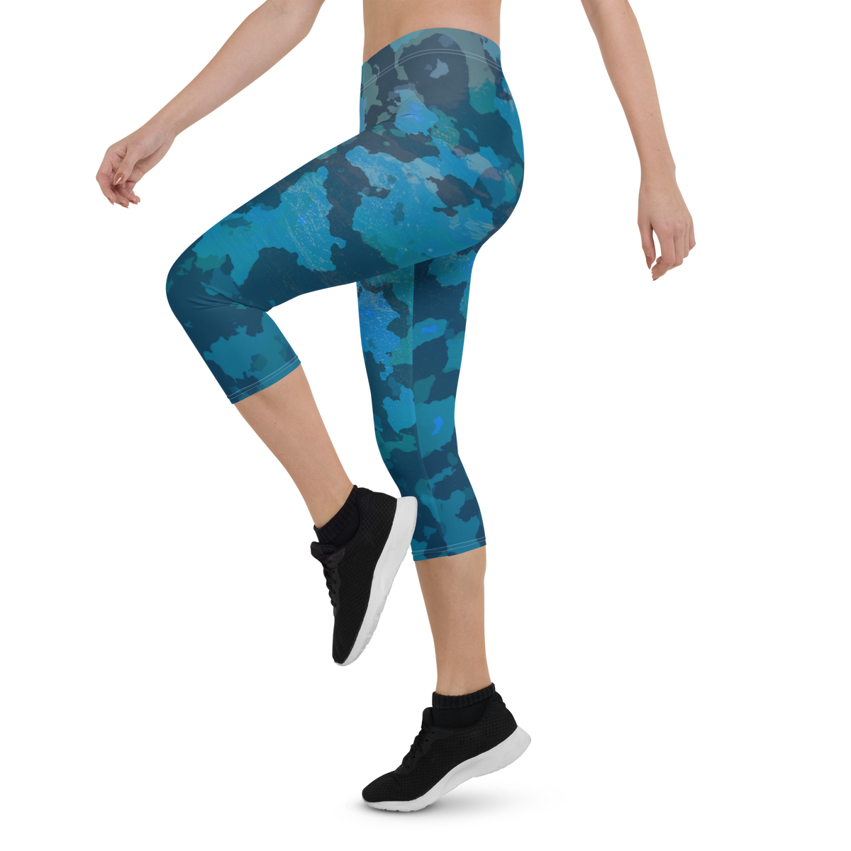 Women's Our Outdoors Ocean Camo All Day Comfort Capri Leggings FIND YOUR COAST  CO