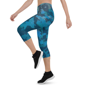 Women's Our Outdoors Ocean Camo All Day Comfort Capri Leggings FIND YOUR COAST  CO