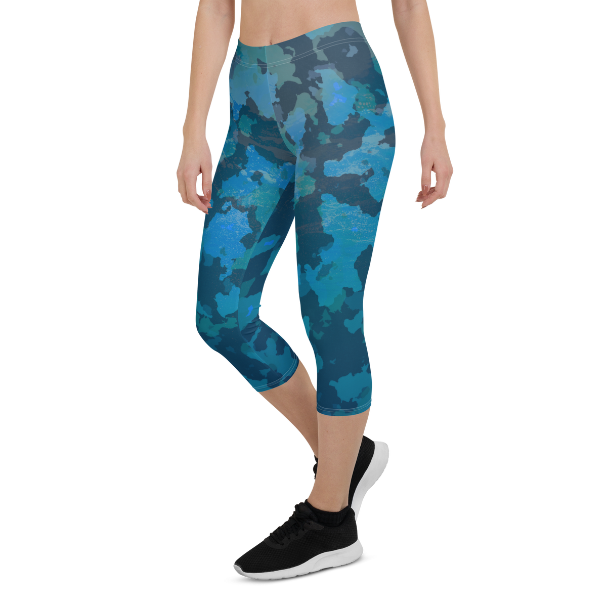 Women's Our Outdoors Ocean Camo All Day Comfort Capri Leggings FIND YOUR COAST  CO