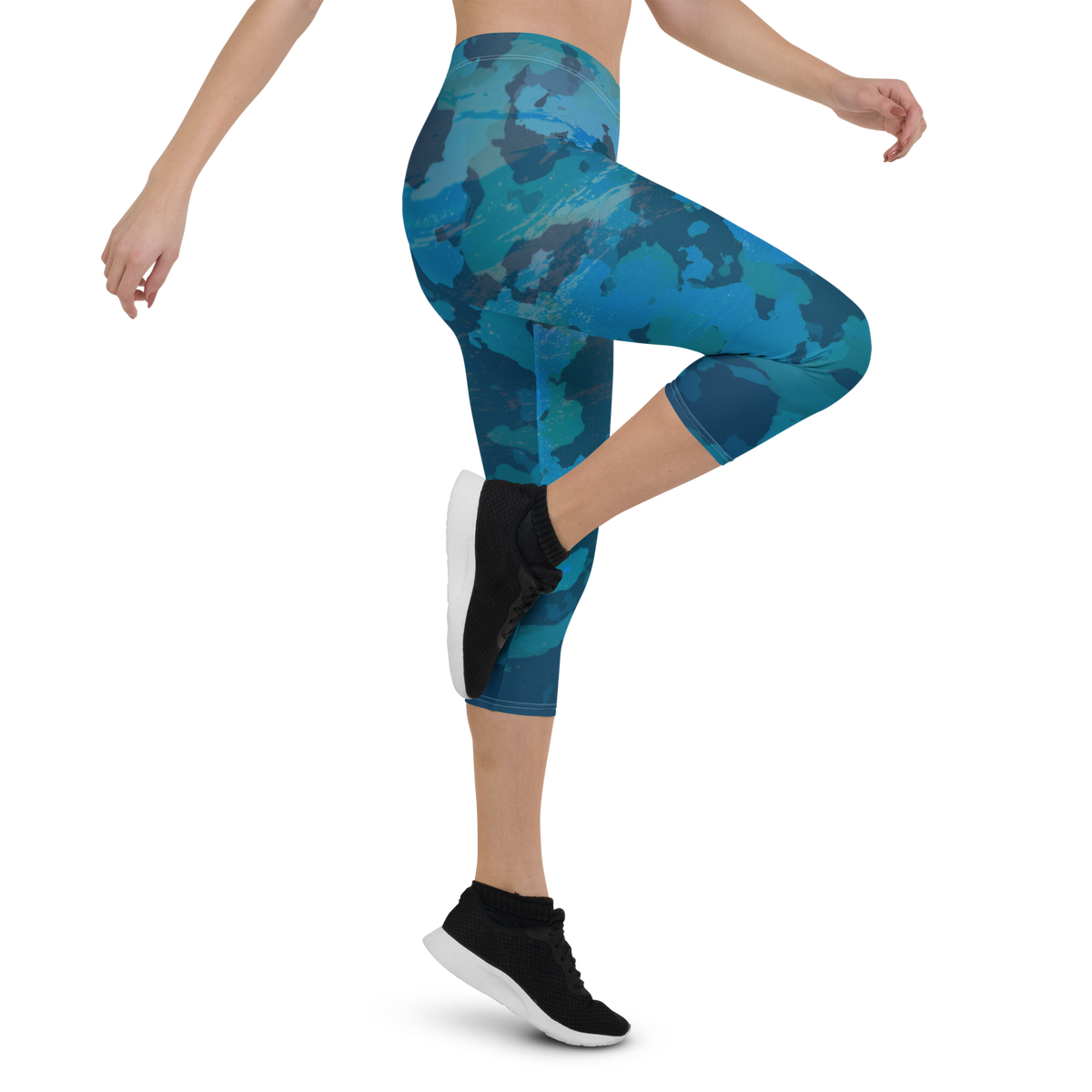Women's Our Outdoors Ocean Camo All Day Comfort Capri Leggings FIND YOUR COAST  CO
