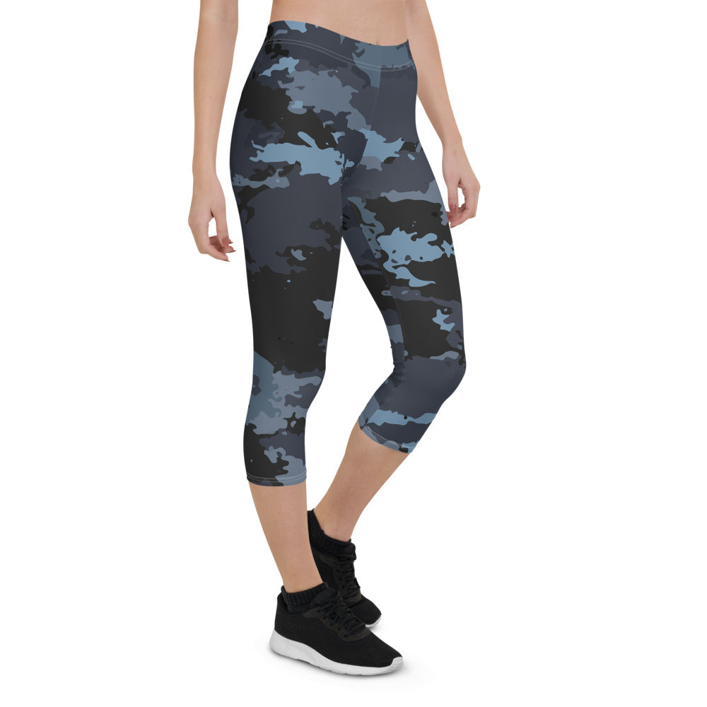 Women's All Day Comfort Coast Camo Capri Leggings FIND YOUR COAST  CO