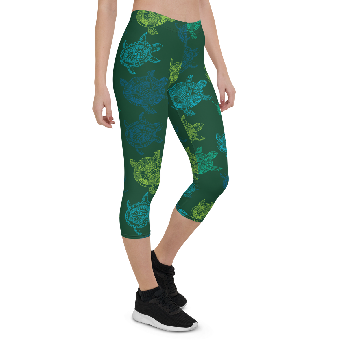 Women's All Day Comfort Turtle Capri Leggings FIND YOUR COAST  CO