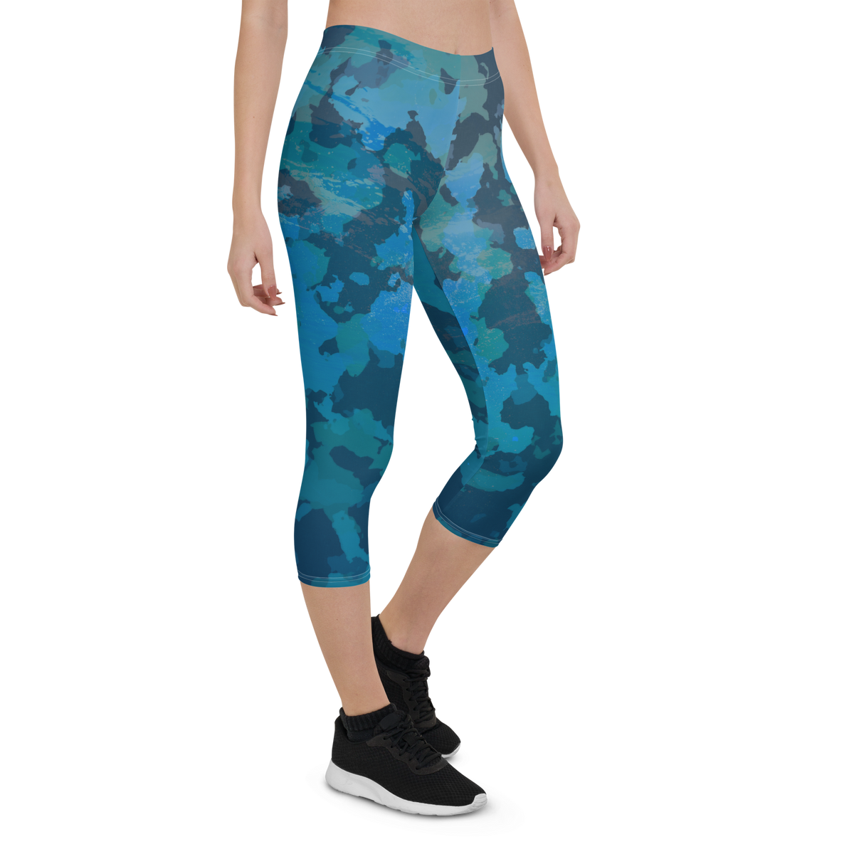 Women's Our Outdoors Ocean Camo All Day Comfort Capri Leggings FIND YOUR COAST  CO