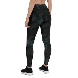 Women's All Day Comfort Full Length Palm Camo Leggings FIND YOUR COAST  CO