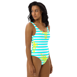Find Your Coast Swimwear One-Piece Neon Palm Swimsuit FIND YOUR COAST  CO