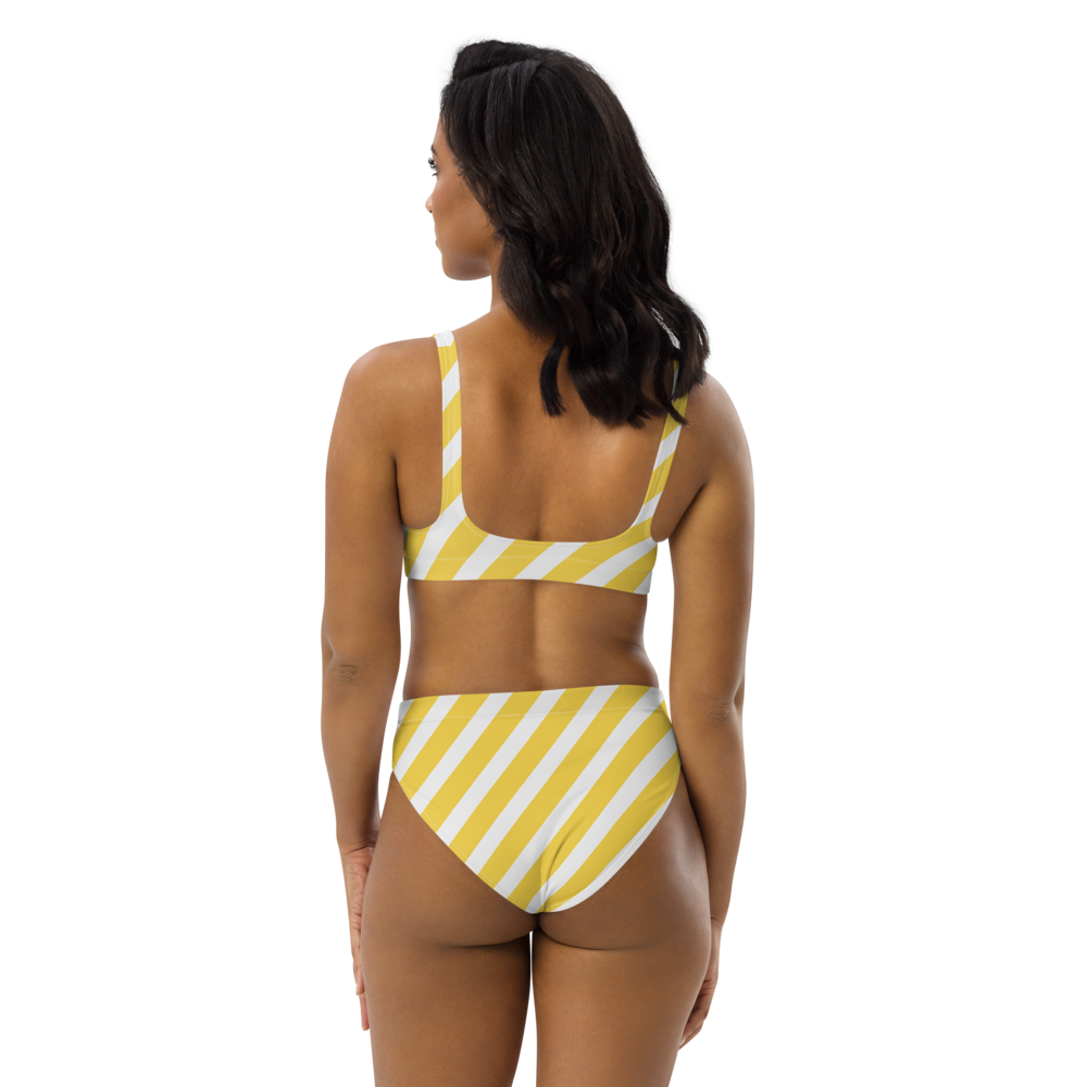 Women's Summer Stripe Recycled REPREVE High-Waisted Bikini FIND YOUR COAST  CO
