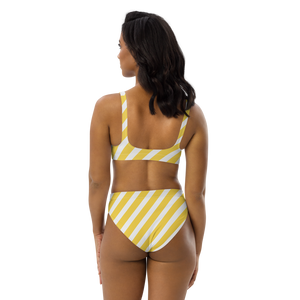 Women's Summer Stripe Recycled REPREVE High-Waisted Bikini FIND YOUR COAST  CO
