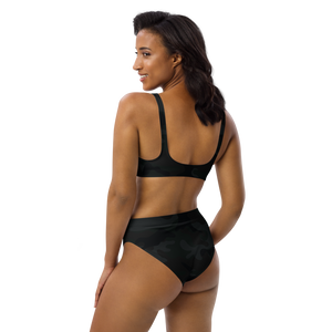 Women's Black Camo Recycled REPREVE High-Waisted Bikini Set FIND YOUR COAST  CO
