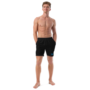 Men's Classic Black Recycled Mid-Length UPF 50+ Swim Shorts FIND YOUR COAST  CO