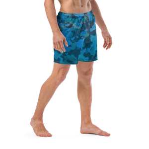 Men's Ocean Camo Recycled Mid-Length UPF 50+ Swim Shorts FIND YOUR COAST  CO
