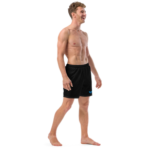 Men's Classic Black Recycled Mid-Length UPF 50+ Swim Shorts FIND YOUR COAST  CO