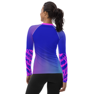Women's Speckled Palm Sea Skinz Performance Rash Guard UPF 40+ FIND YOUR COAST  CO