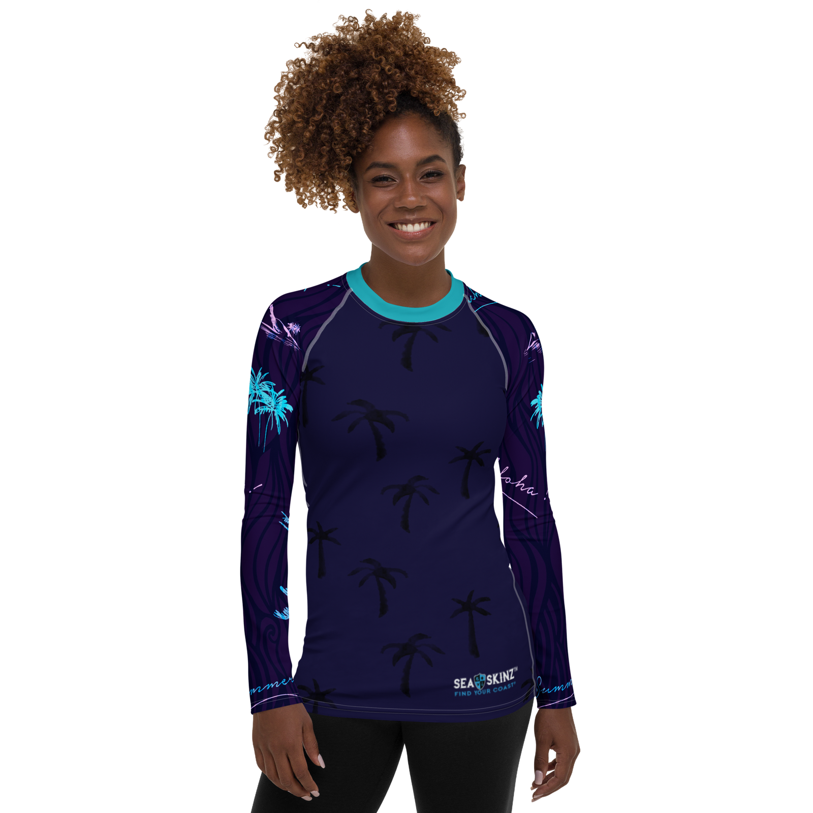 Find Your Coast® Hawaiian Adventure Sea Skinz Rash Guard UPF 50+