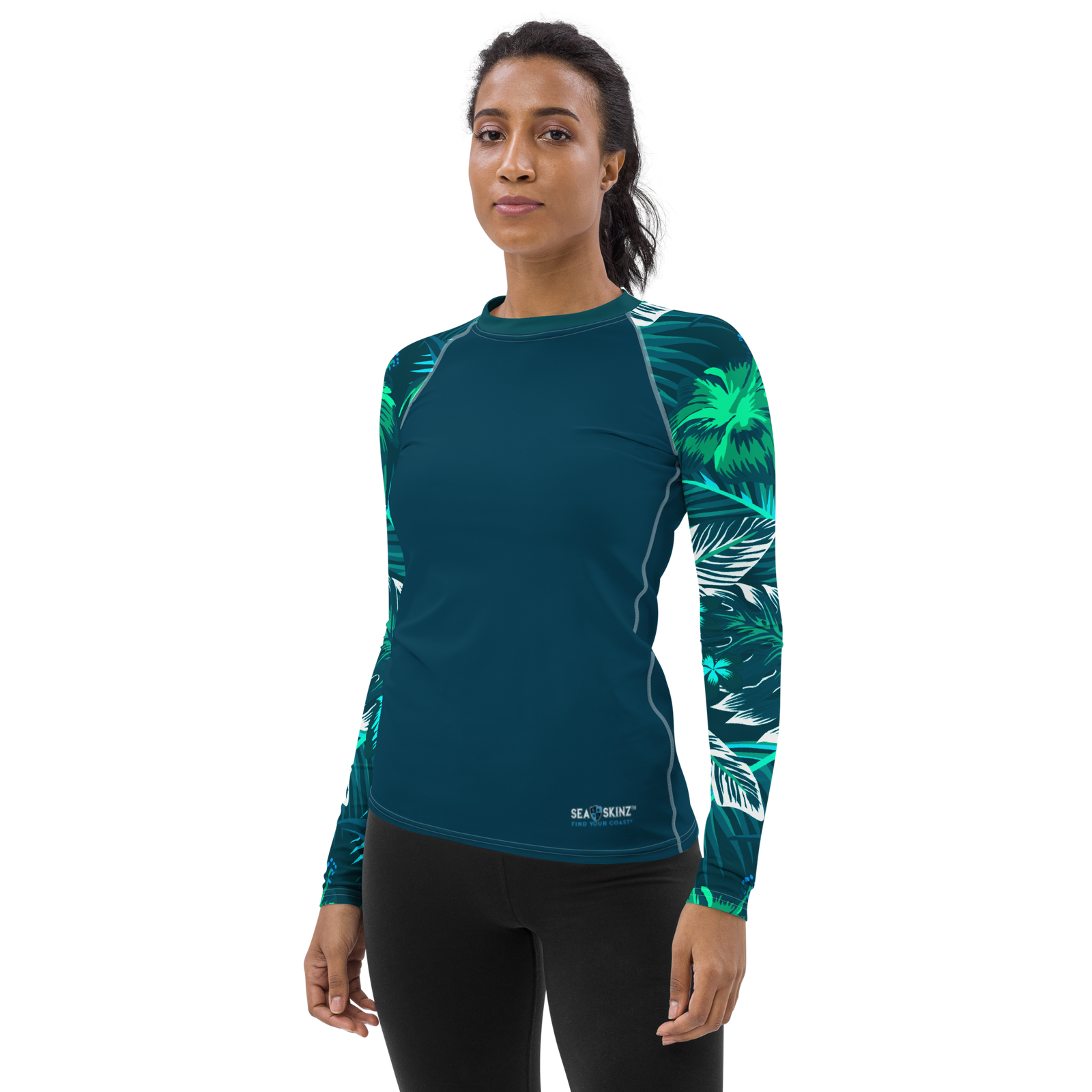 Find Your Coast® Veronica Sleeve Sea Skinz Rash Guard UPF 50+