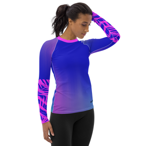 Women's Speckled Palm Sea Skinz Performance Rash Guard UPF 40+ FIND YOUR COAST  CO