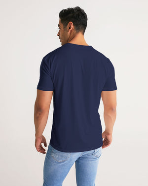 Men's Charter Stripe Performance Crewneck Harbor Blue Shirt FIND YOUR COAST  CO