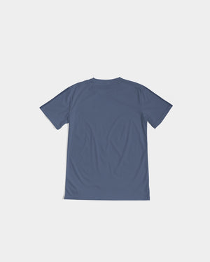 Men's Charter Stripe Performance Crewneck Deep Blue Shirt FIND YOUR COAST  CO