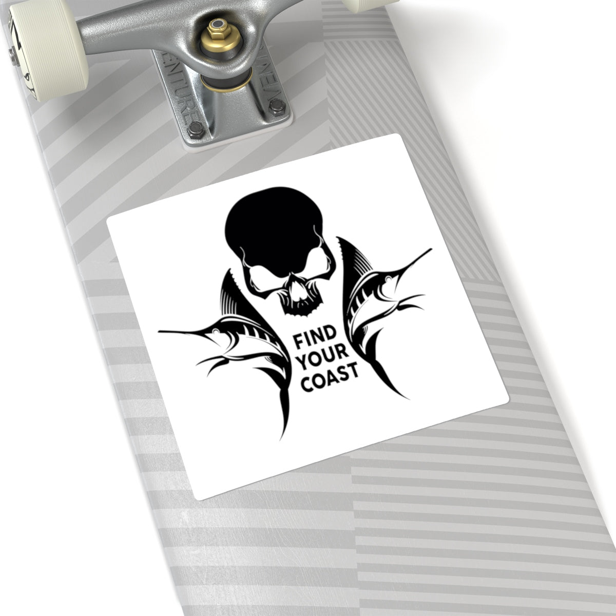 FYC Square Cut Marlin &amp; Skull Stickers FIND YOUR COAST  CO