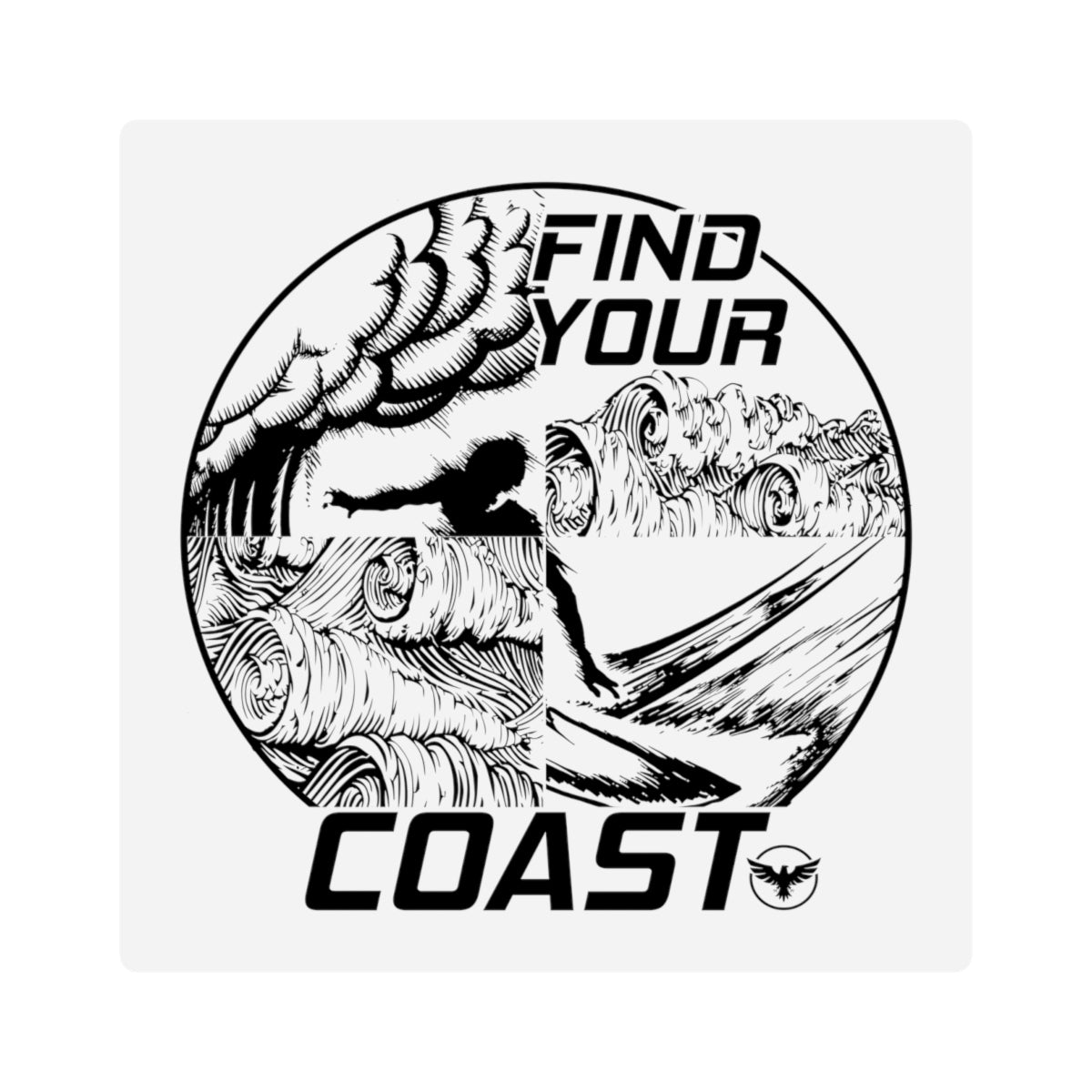 FYC Hiptitude Square Cut Durable Indoor/Outdoor Stickers FIND YOUR COAST  CO